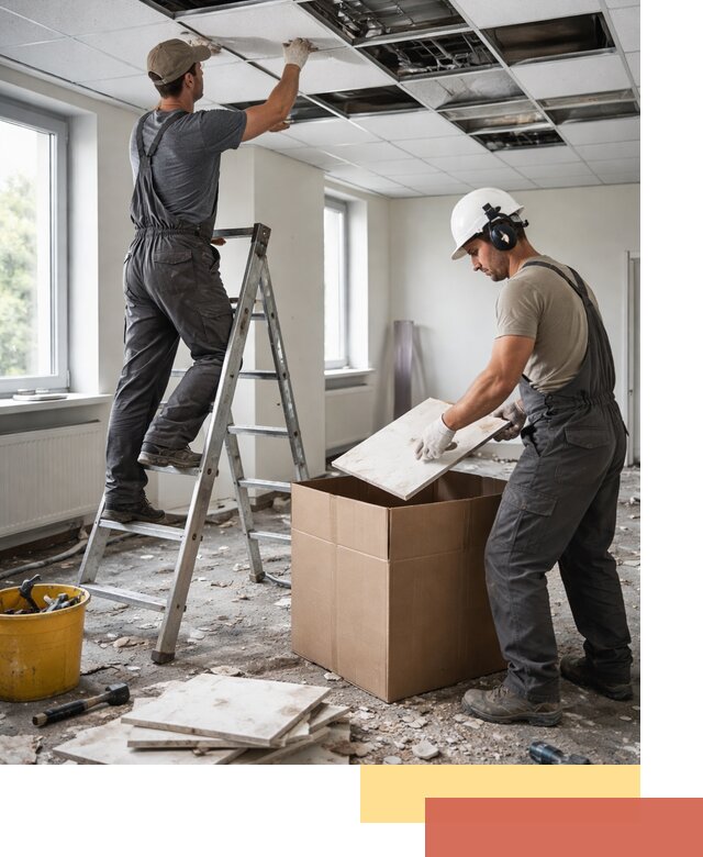 Демонтаж потолочной плитки в Пятигорске быстро и аккуратно