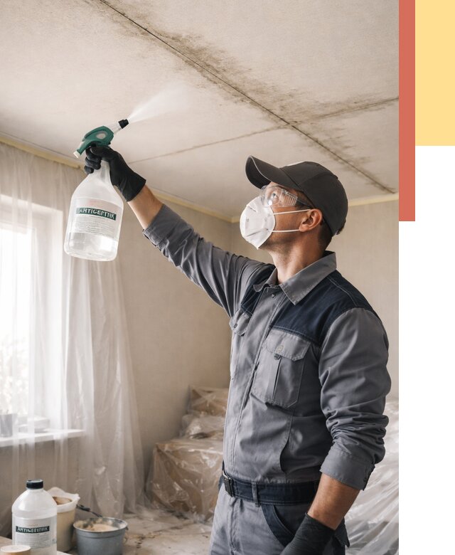 Антисептическая обработка потолка в Пятигорске от 2568 руб. | ОТДЕЛОЧНИК-Птг