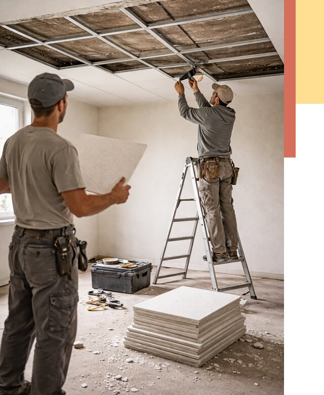 Замена плит подвесного потолка в Пятигорске от 1798 руб. быстро и недорого | ОТДЕЛОЧНИК-Птг