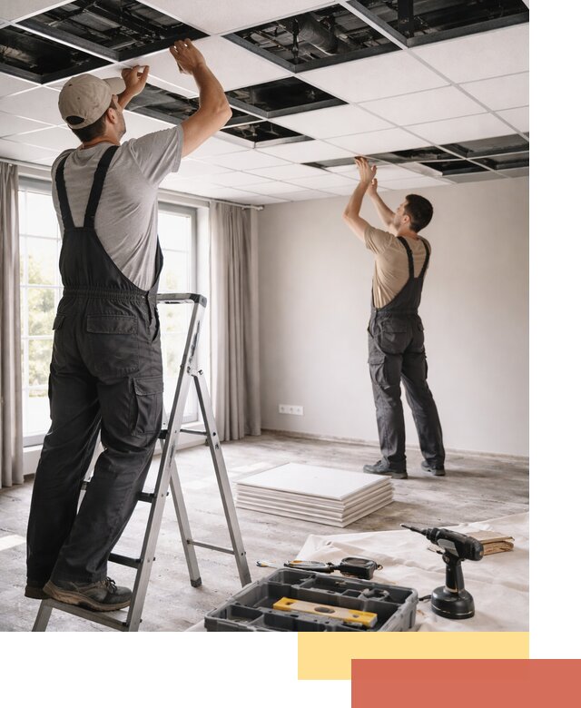 Замена плит подвесного потолка в Пятигорске быстро и качественно