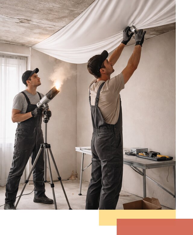 Установка натяжного потолка под ключ в Пятигорске