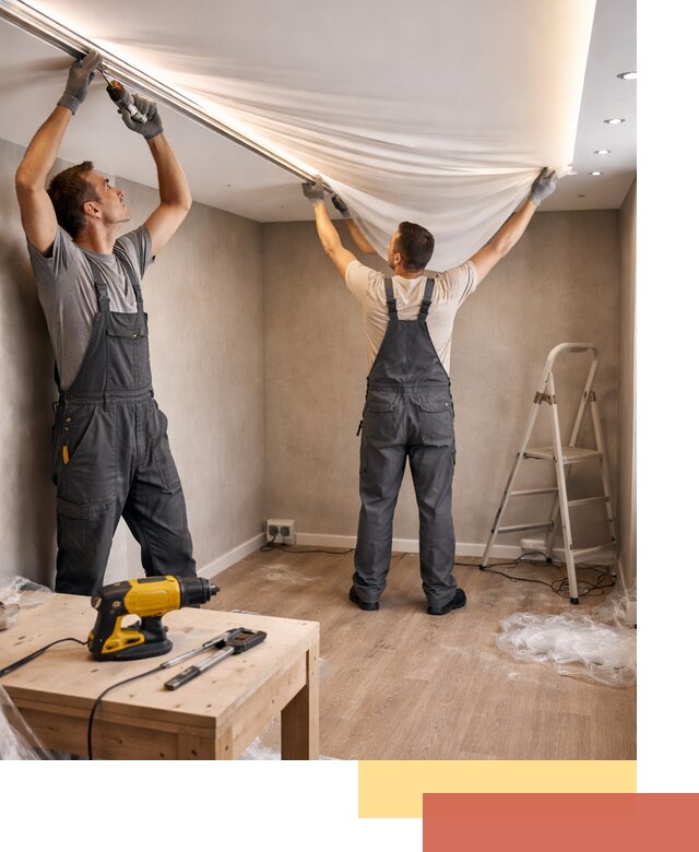 Монтаж натяжного потолка с подсветкой в Пятигорске цена и сроки