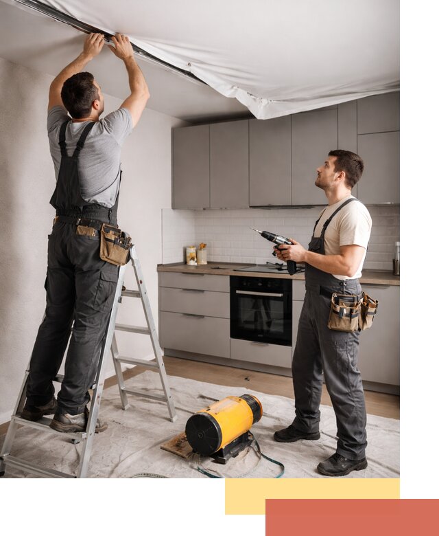 Монтаж натяжного потолка на кухне в Пятигорске