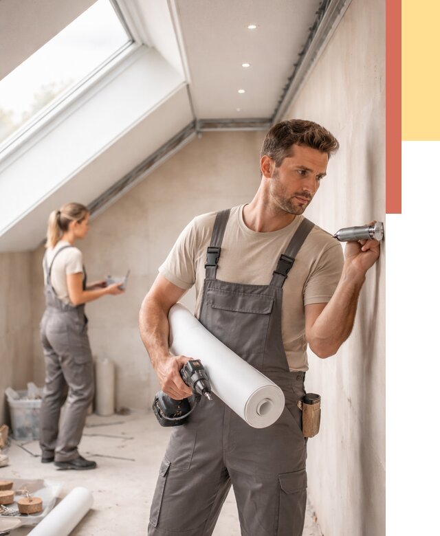 Монтаж натяжного потолка на мансарде в Пятигорске от 3596 руб. | ОТДЕЛОЧНИК-Птг