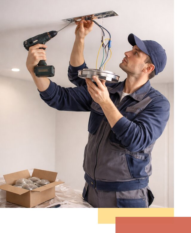 Установка люстры в натяжной потолок в Пятигорске