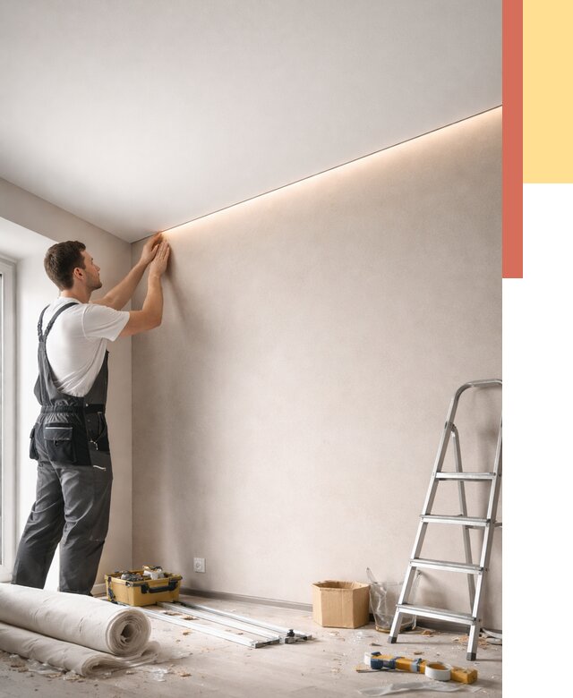 Теневые натяжные потолки в Пятигорске от 8424 руб. под ключ | ОТДЕЛОЧНИК-Птг