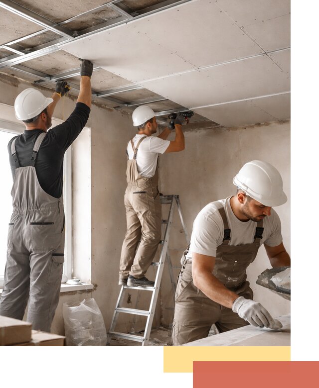 Одноуровневый потолок из гипсокартона в Пятигорске — монтаж и отделка