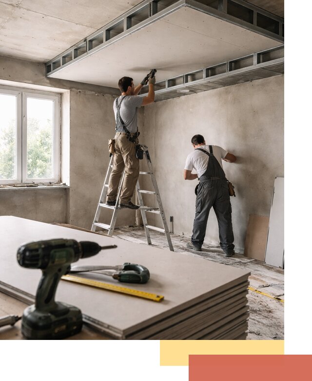 Двухуровневый потолок из гипсокартона в Пятигорске