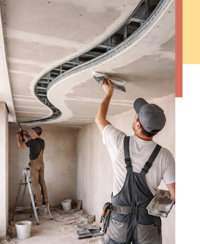 Криволинейный потолок из гипсокартона в Пятигорске от 2157 руб./м2 | ОТДЕЛОЧНИК-Птг