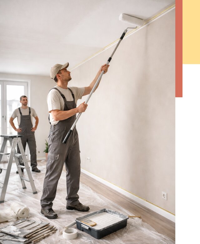 Покраска потолка из гипсокартона в Пятигорске от 4623 руб./м2 — услуги под ключ | ОТДЕЛОЧНИК-Птг