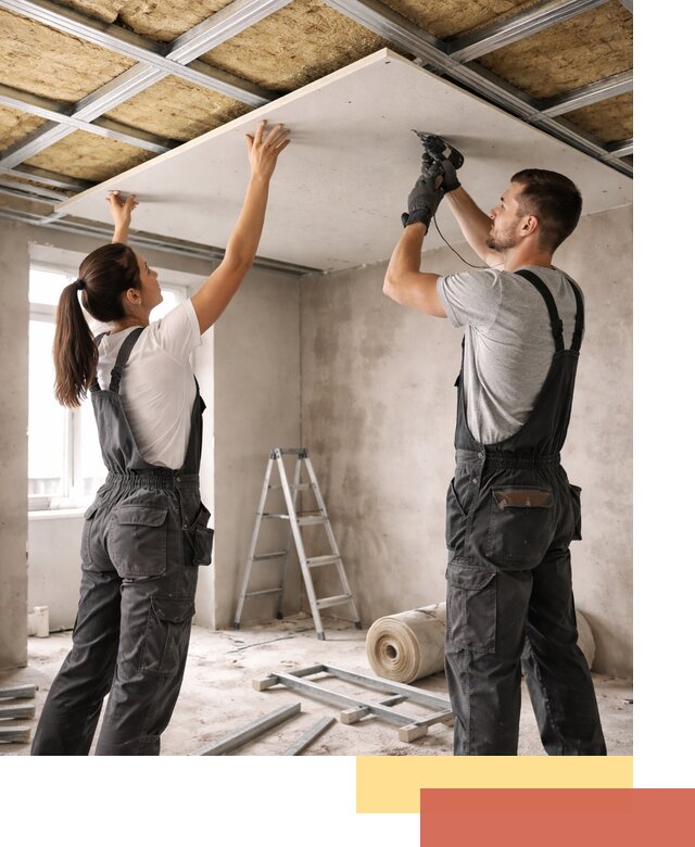 Звукоизоляция потолка из ГКЛ в Пятигорске профессионально и надежно