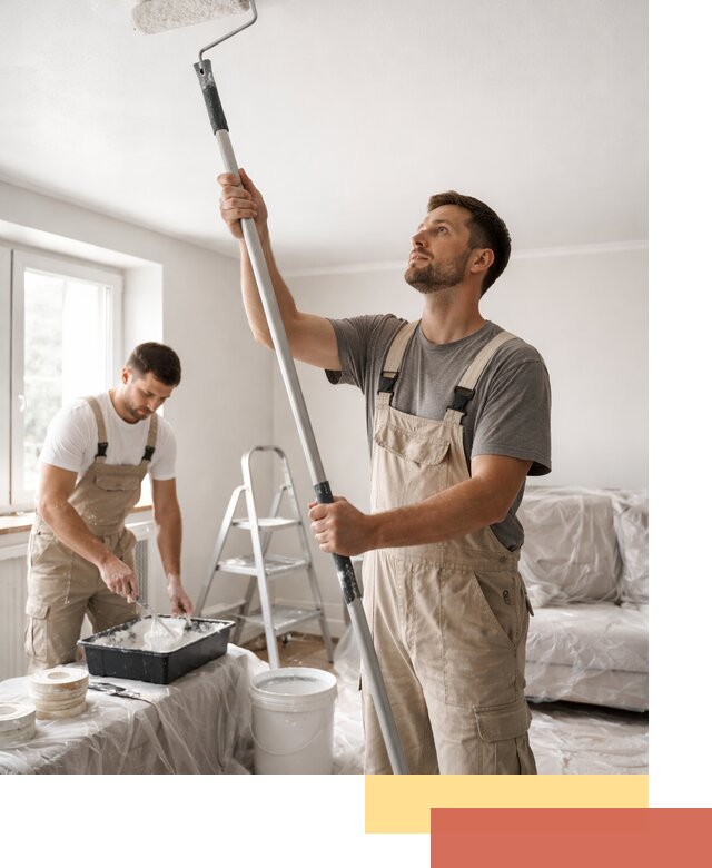 Покраска потолка водоэмульсионной краской в Пятигорске