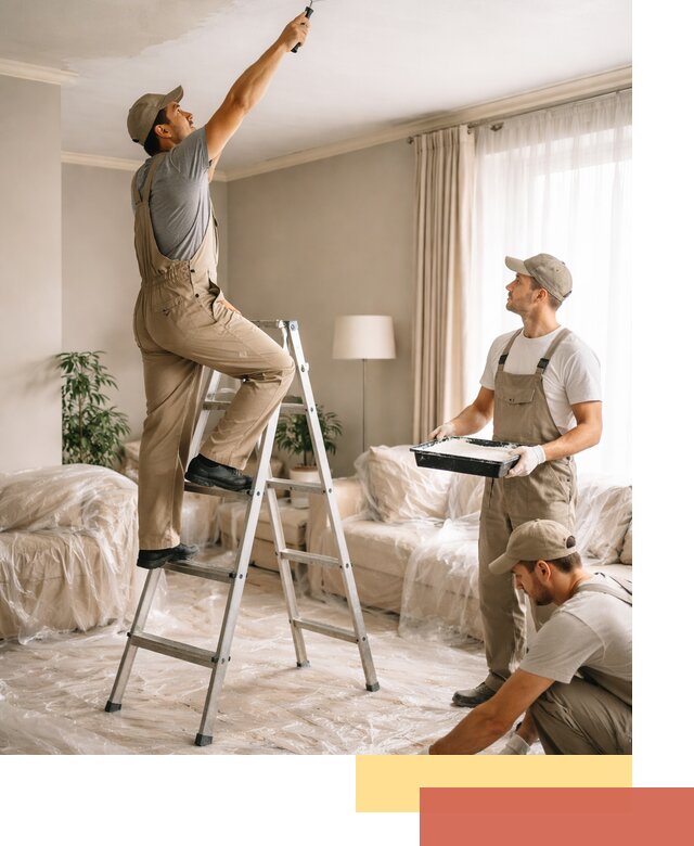 Покраска потолков акриловой краской в Пятигорске качественно и быстро