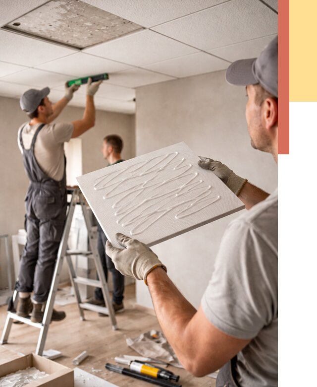 Монтаж потолочной плитки в Пятигорске от 4623 руб. — быстро и недорого | ОТДЕЛОЧНИК-Птг