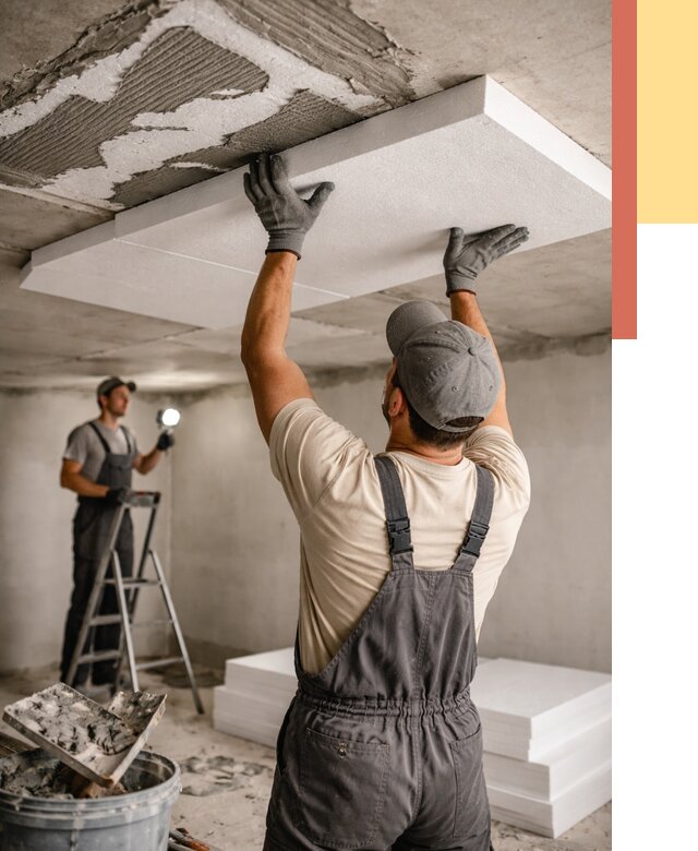 Утепление потолка пенопластом в Пятигорске от 4623 руб/м2 — недорого и быстро | ОТДЕЛОЧНИК-Птг