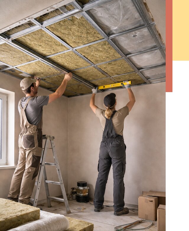 Шумоизоляция потолка в Пятигорске от 1284 руб. под ключ — услуги ОТДЕЛОЧНИК-Птг