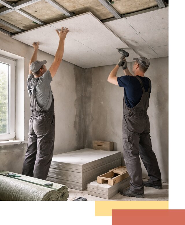 Шумоизоляция потолка панелями ЗИПС в Пятигорске